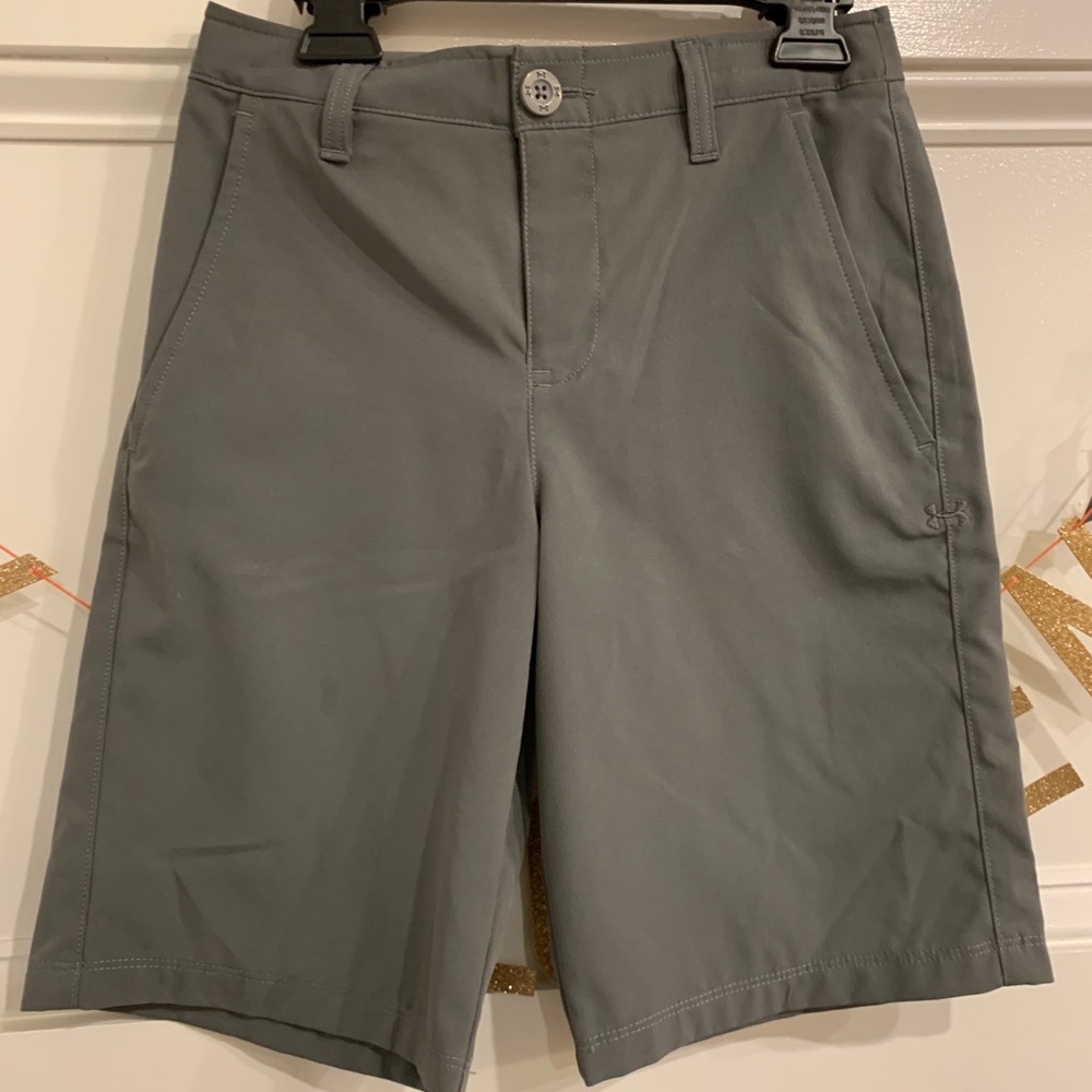 gray dress shorts